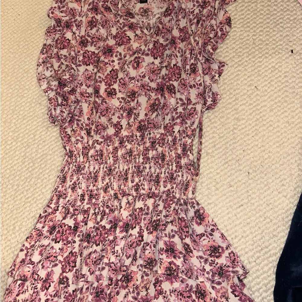 Aqua Pink Floral Top